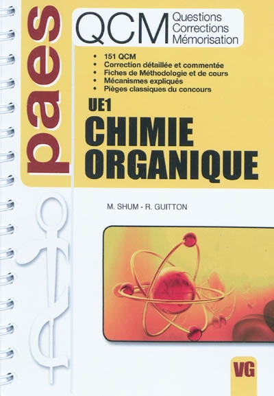 Chimie organique UE1 : questions, corrections, mémorisation