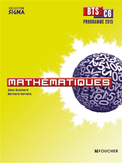 Mathématiques, BTS CG : programme 2015