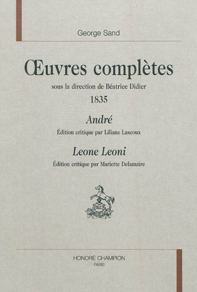 Oeuvres complètes. 1835