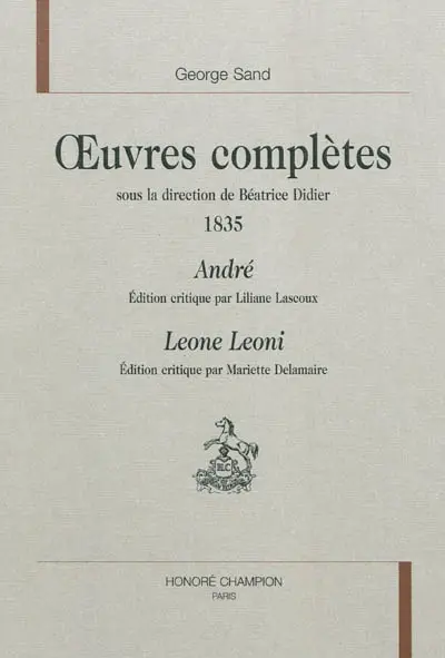 Oeuvres complètes. 1835