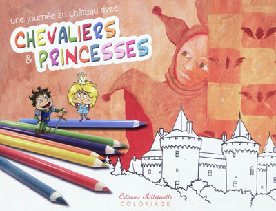 Une journée au château avec chevaliers et princesses : coloriage