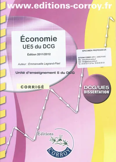 Economie : unité d'enseignement 5 du DCG : corrigé