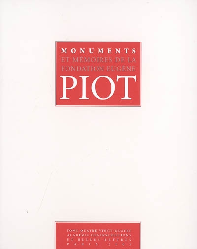 Monuments et mémoires. Vol. 84