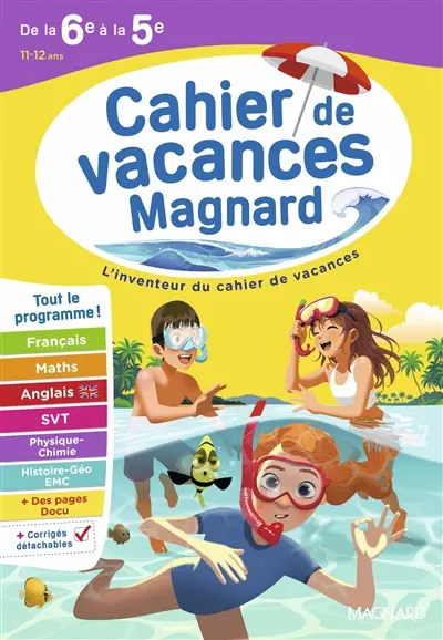 Cahier de vacances Magnard de la 6e à la 5e, 11-12 ans : tout le programme !