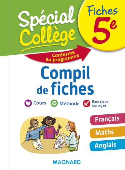 Compil de fiches 5e : français, maths, anglais : conforme au programme