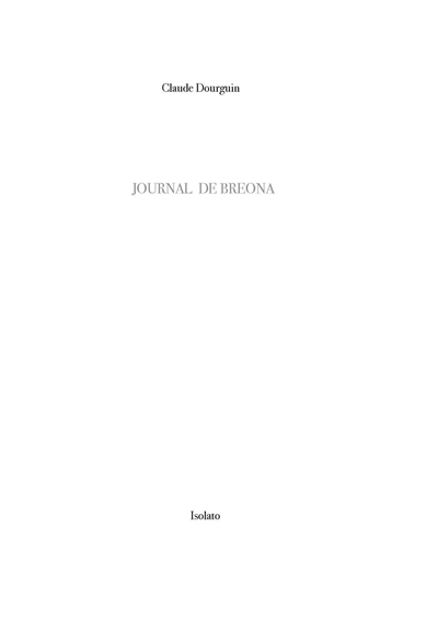 Journal de Bréona. Notes sur la montagne