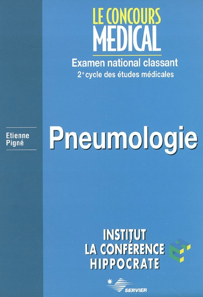 Pneumologie : examen national classant, 2e cycle des études médicales