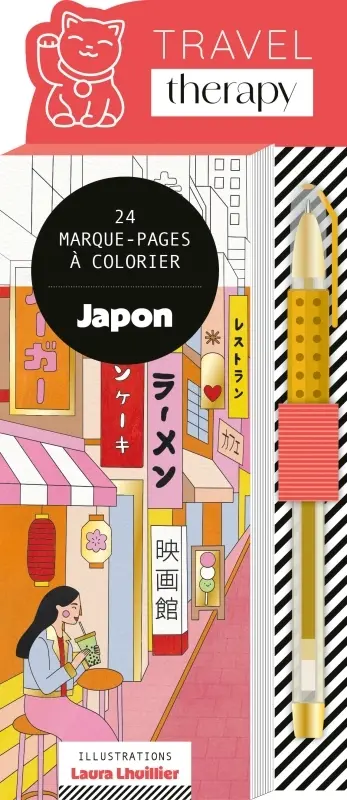 Japon : 24 marque-pages à colorier
