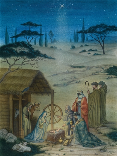Crèche de la Nativité : calendrier de l'Avent