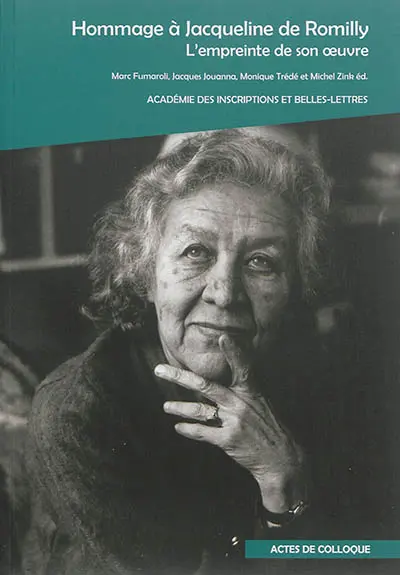 Hommage à Jacqueline de Romilly : l'empreinte de son oeuvre