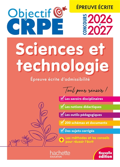 Sciences et technologie : épreuve écrite d'admissibilité : concours 2026 et 2027