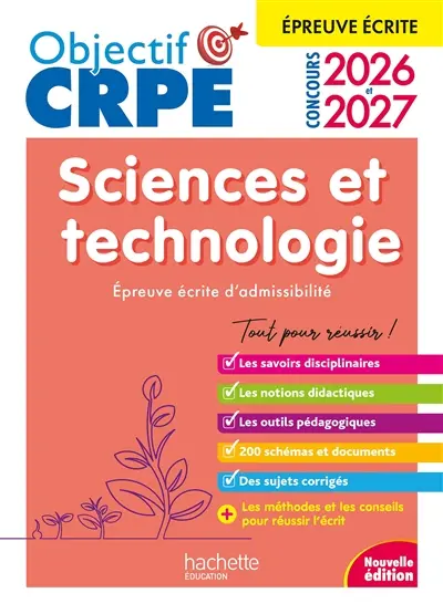 Sciences et technologie : épreuve écrite d'admissibilité : concours 2026 et 2027