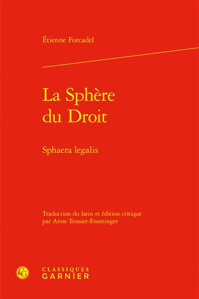 La sphère du droit. Sphaera...