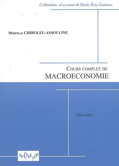 Macroéconomie : cours 2006-2007