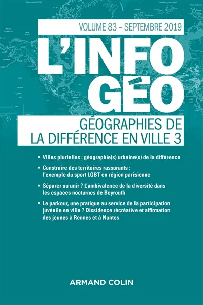 Information géographique (L'), n° 83-3. Géographies de la différence en ville (3)