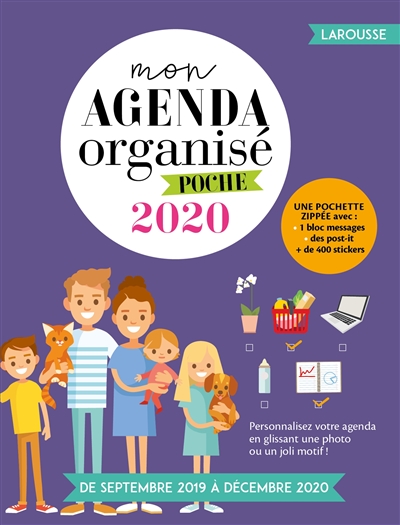 Mon agenda organisé 2020 : poche : de septembre 2019 à décembre 2020