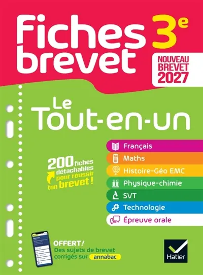 Le tout-en-un, 3e : toutes les matières : nouveaux programmes