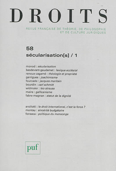 Droits, n° 58....