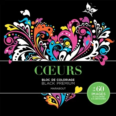 Coeurs : bloc de coloriage