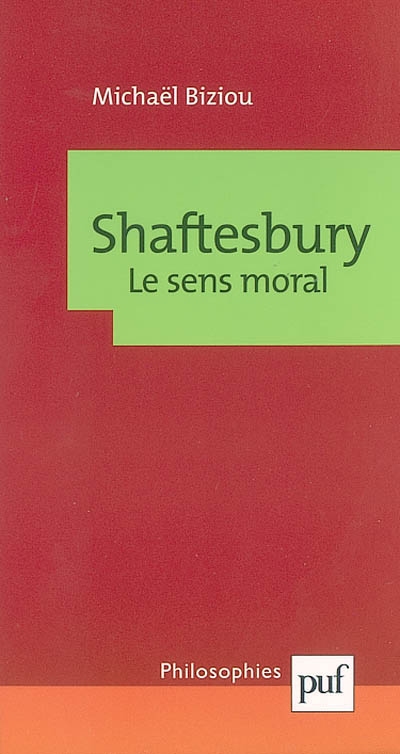 Shaftesbury, le sens moral