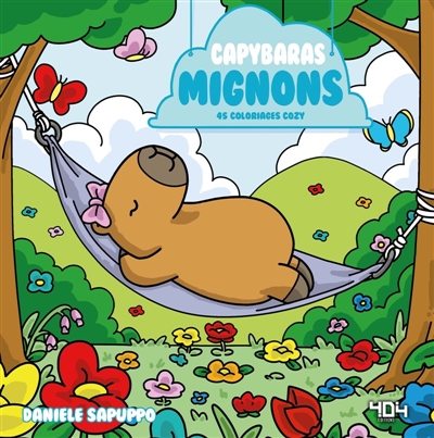 Capybaras mignons : 45 coloriages cozy