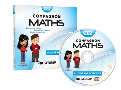 Compagnon math CE2 : CD-ressources : nombres et calculs, grandeurs et mesures, espace et géométrie, plus de 400 exercices
