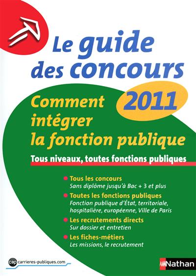 Le guide des concours 2011 : comment intégrer la fonction publique : tous niveaux, toutes fonctions publiques