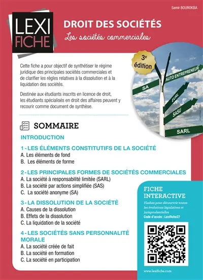 Droit des sociétés : les sociétés commerciales