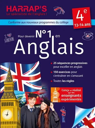 Pour devenir n° 1 en anglais 4e, 13-14 ans : conforme aux nouveaux programmes du collège