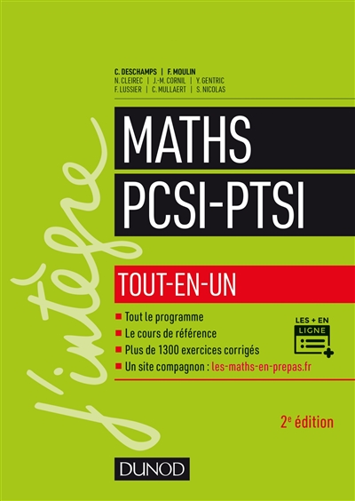 Maths PCSI, PTSI : tout-en-un