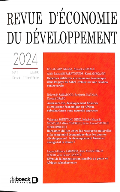 Revue d'économie du...