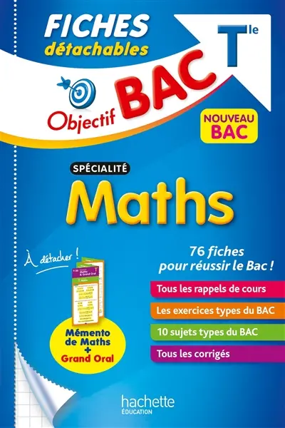 Spécialité maths terminale : fiches détachables : nouveau bac