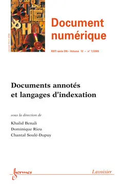 Document numérique, n° 1 (2009). Documents annotés et langages d'indexation