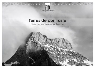 Terres de contraste – Une année en monochrome (Calendrier mural 2026 DIN A4 vertical), CALVENDO calendrier mensuel : Un calendrier artistique et élégant qui révèle, mois après mois, la puissance et la poésie des paysages en noir et blanc.