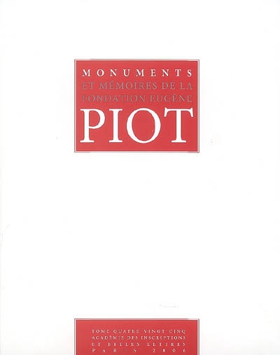 Monuments et mémoires. Vol. 85