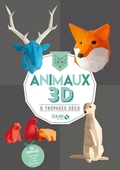 Animaux 3D : 6 trophées déco