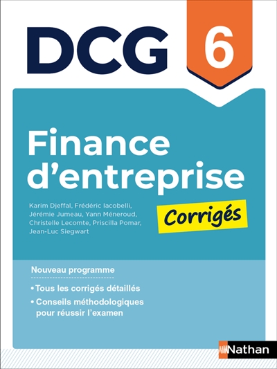 Finance d'entreprise, DCG 6...