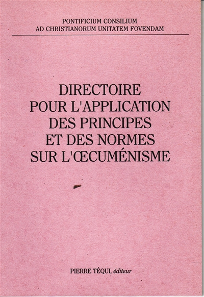 Directoire pour l'application des principes et des normes sur l'oecuménisme : 25 mars 1993