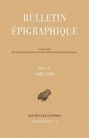 Bulletin épigraphique. Vol. 11. 1987-1989