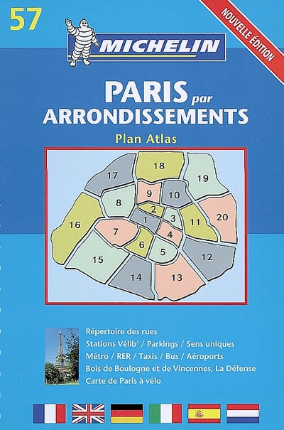 Paris par arrondissement : plan, atlas