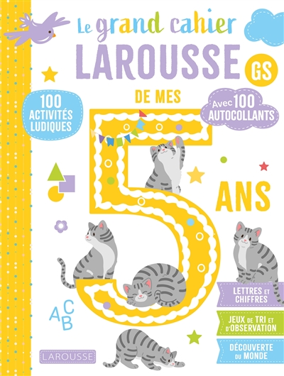 Le grand cahier Larousse de mes 5 ans : GS : 100 activités ludiques