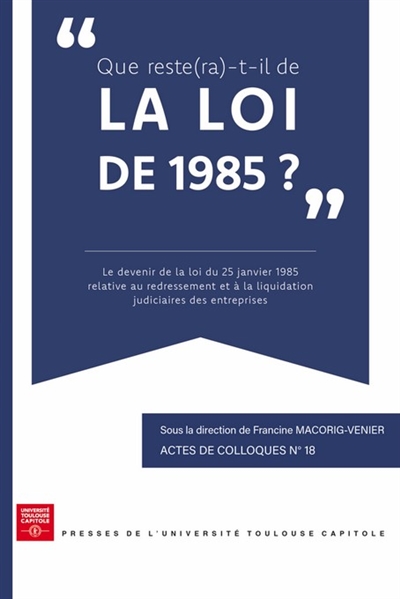 Que reste(ra)-t-il de la...