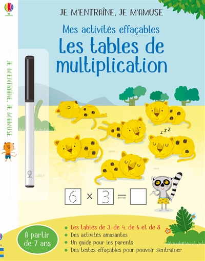 Les tables de multiplication : mes activités effaçables