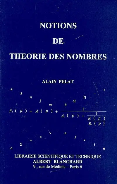 Notions de théorie des nombres