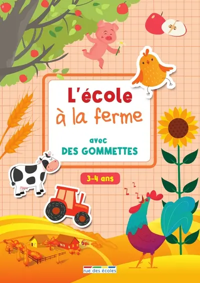 L'école à la ferme avec des gommettes : 3-4 ans