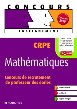 Mathématiques : CRPE concours de recrutement de professeur des écoles
