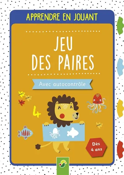 Jeu des paires : avec autocontrôle : dès 4 ans