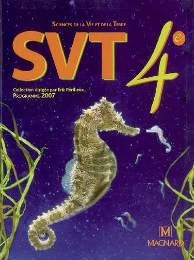 SVT, sciences de la vie et de la Terre 4e
