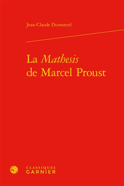 La mathesis de Marcel Proust