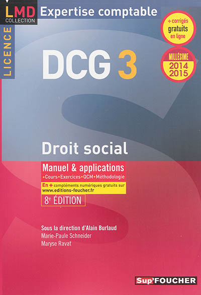 DCG 3 droit social, licence...